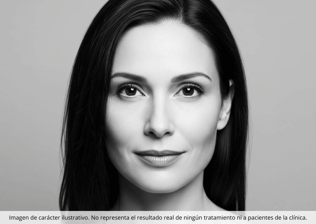 Imagen ilustrativa de una mujer que representa el tratamiento de revitalización y armonización facial en Tenerife