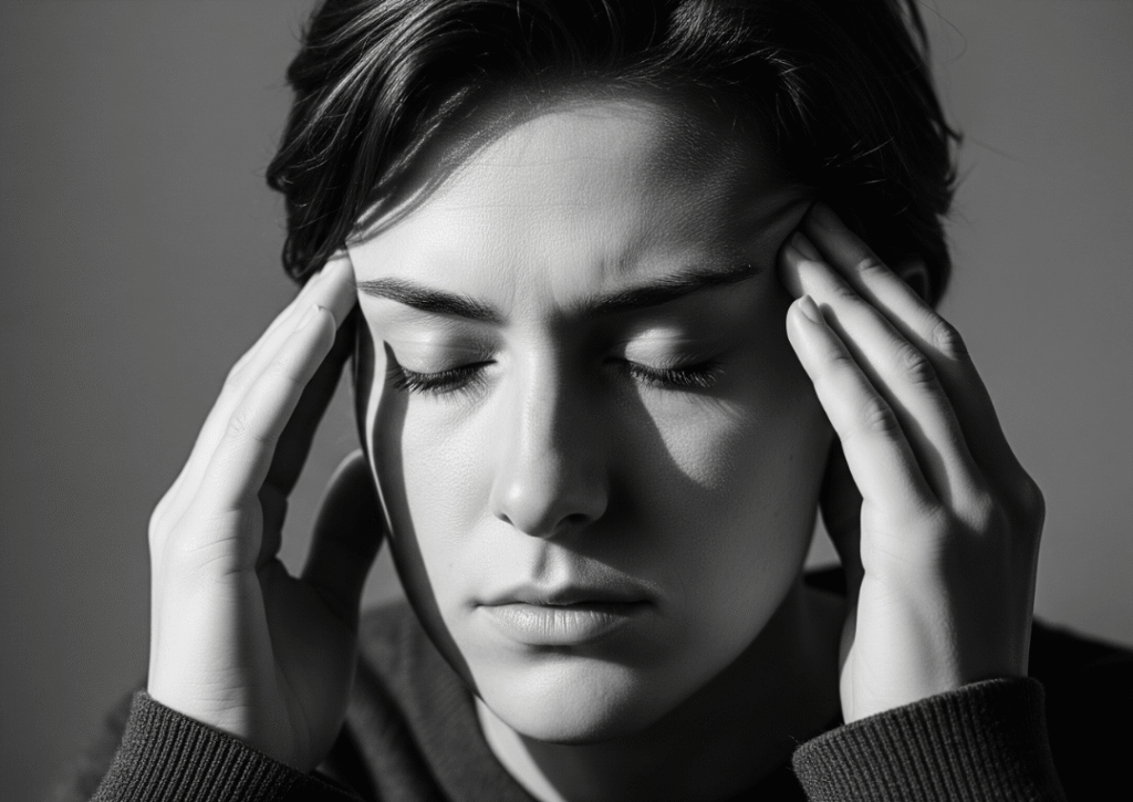 Imagen de mujer representando tener migraña